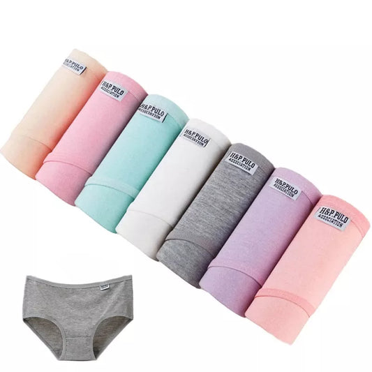 7Pcs Plus Size Cotton Panties Set
