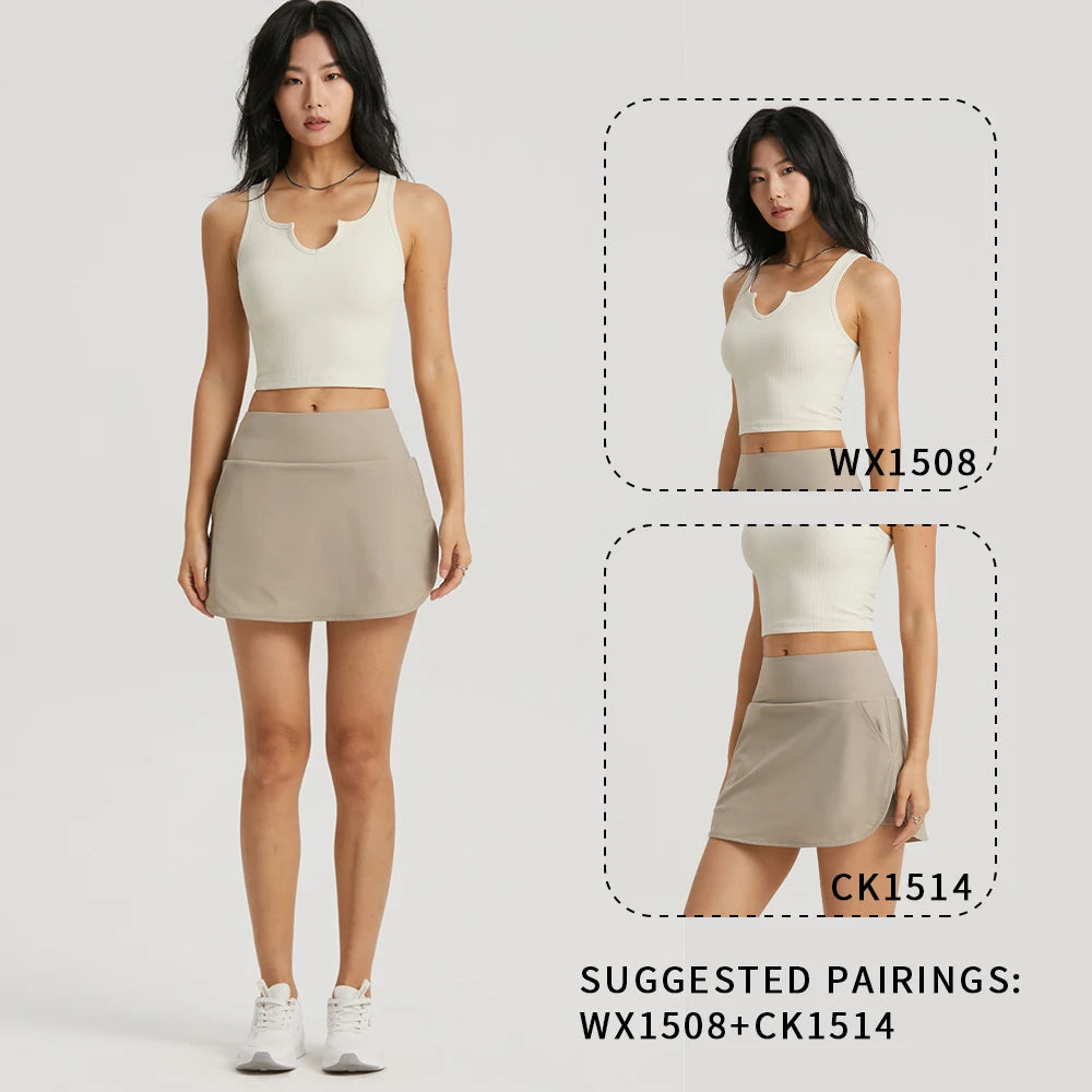 2-in-1 Yoga Skirt Sport Shorts: Fitness Leggings