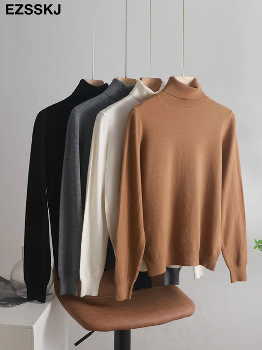 Basic Slim Turtleneck Sweater