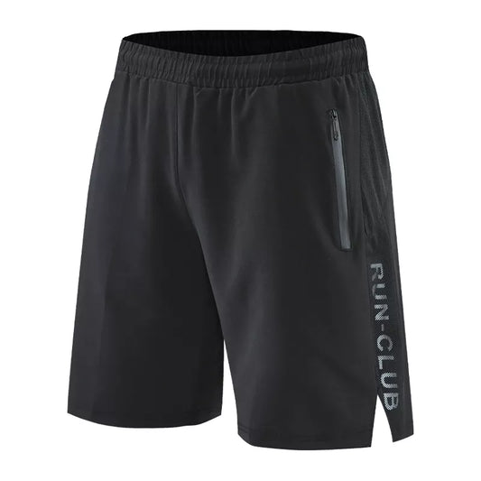 Men's Patchwork Training Shorts with Zip Pockets