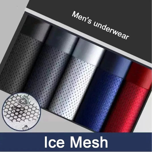 Ice Silk Mesh Men's Boxers - Plus Size