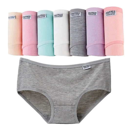 7Pcs Plus Size Cotton Panties Set - 4XL